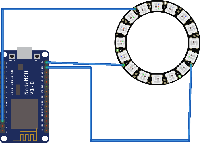 Схема подключения NeoPixel